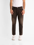 Boyfriend Jeans - Dark Brown Washed Vintage
