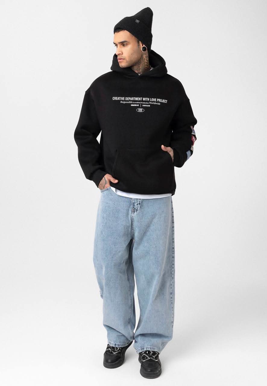 Black Stamps Hoodie