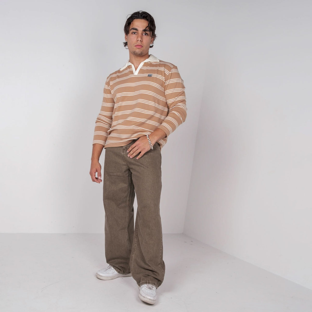 Tanned Long Sleeve Polo Shirt
