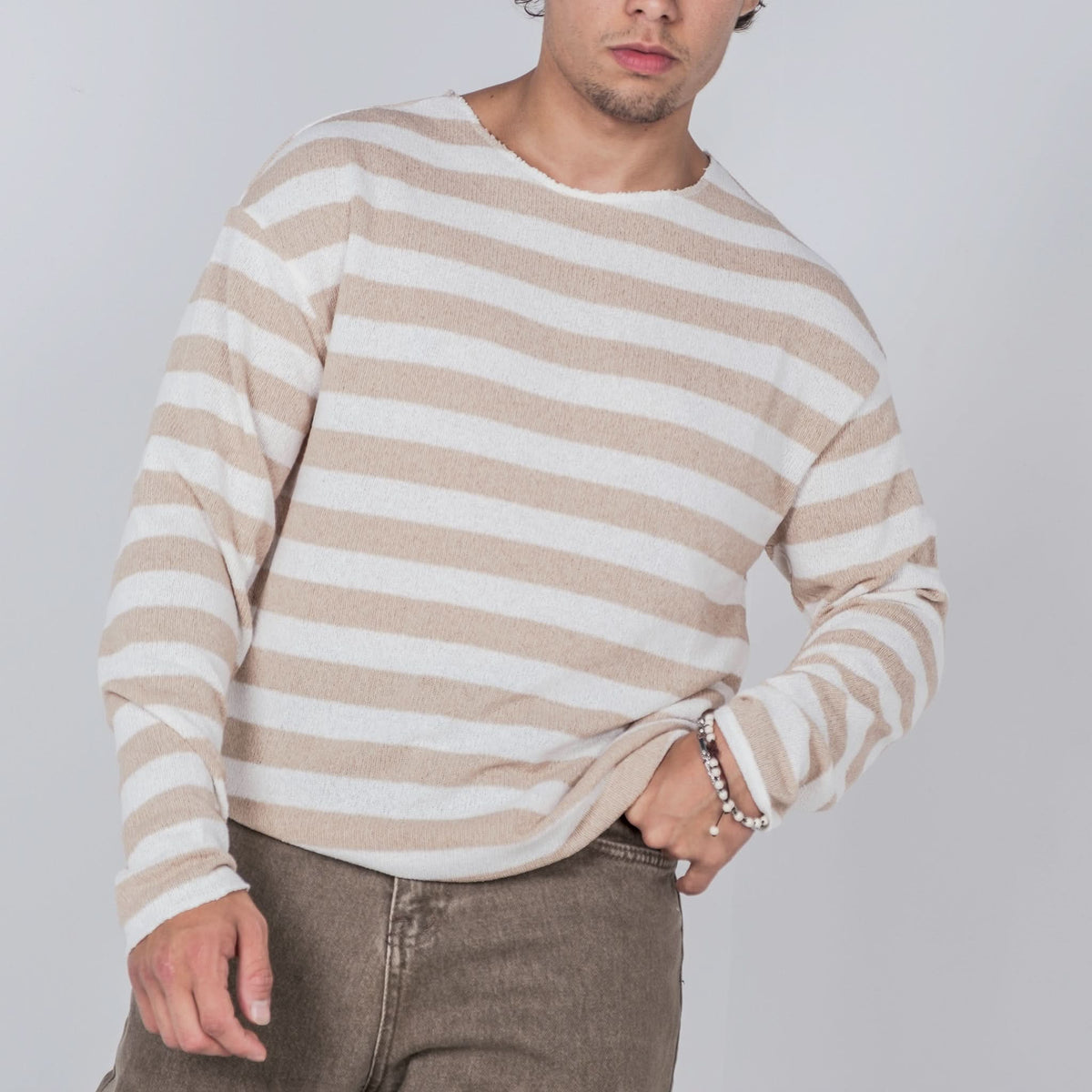 Light Breeze Striped Knitwear