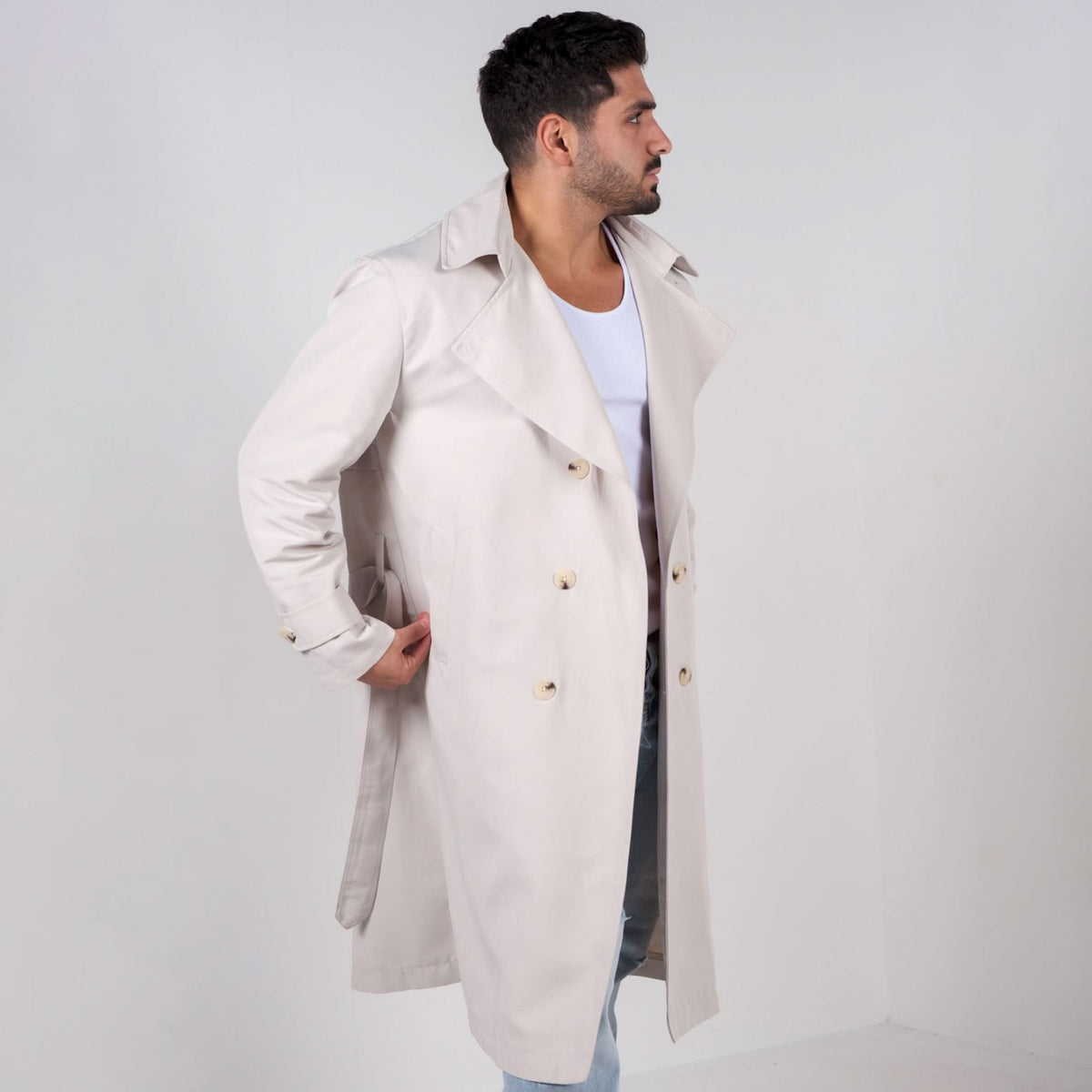 Indigo Trench Coat