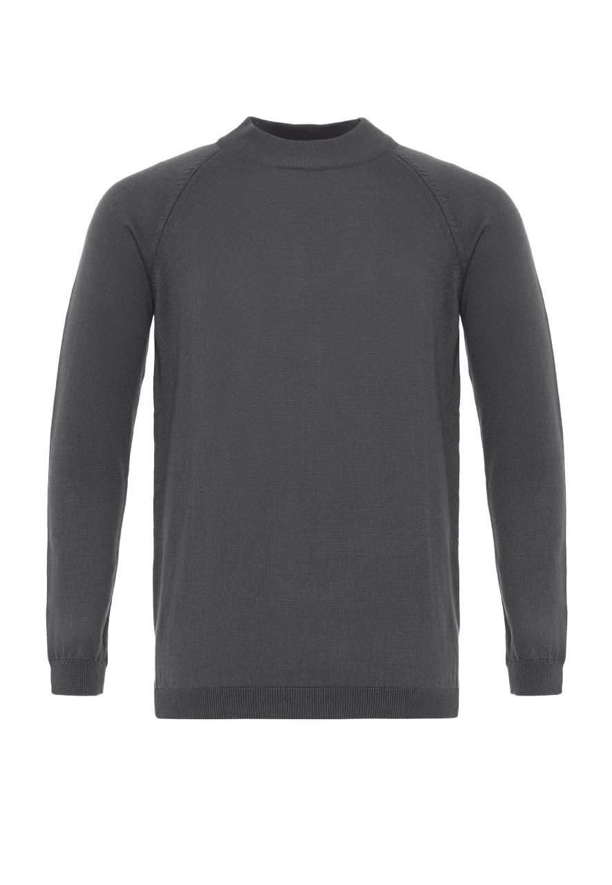 Half Turtleneck Slim Fit Knitwear in Grey
