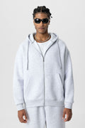 Basic Oversized Jacket in Light Grey