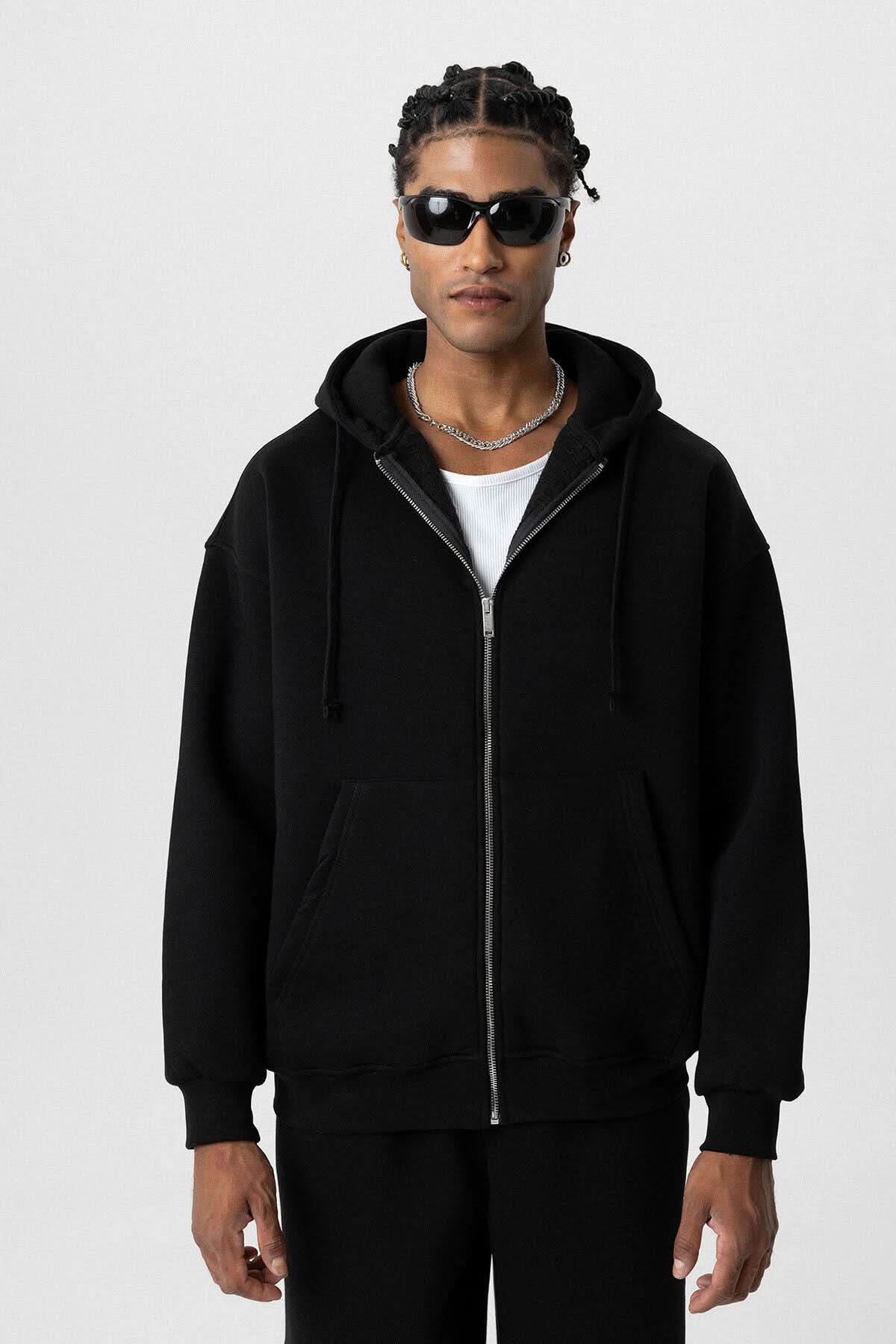 Basic Oversized Jacket in Black