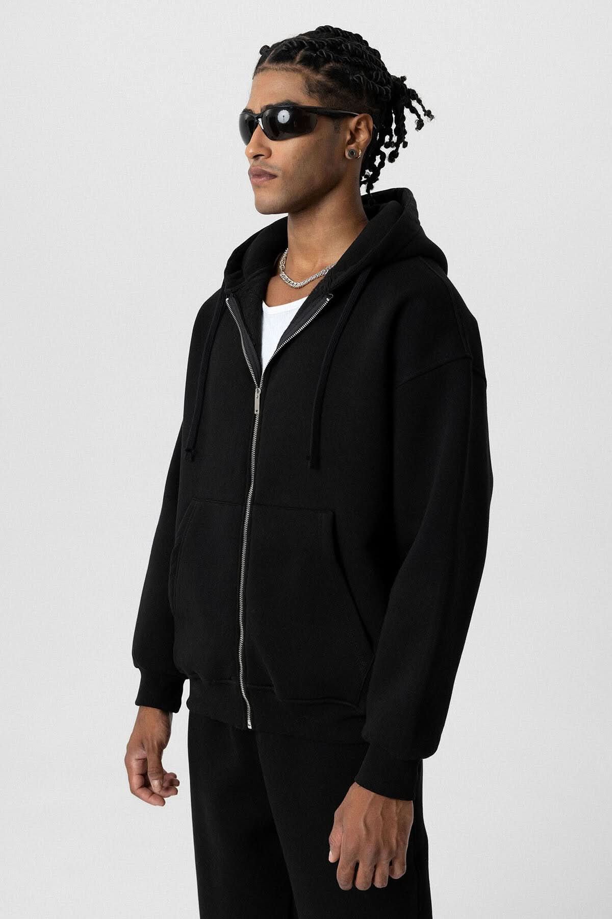Basic Oversized Jacket in Black